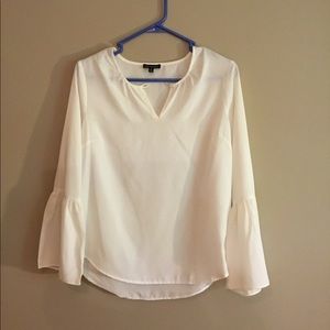 White bell sleeve blouse/top, Size Small